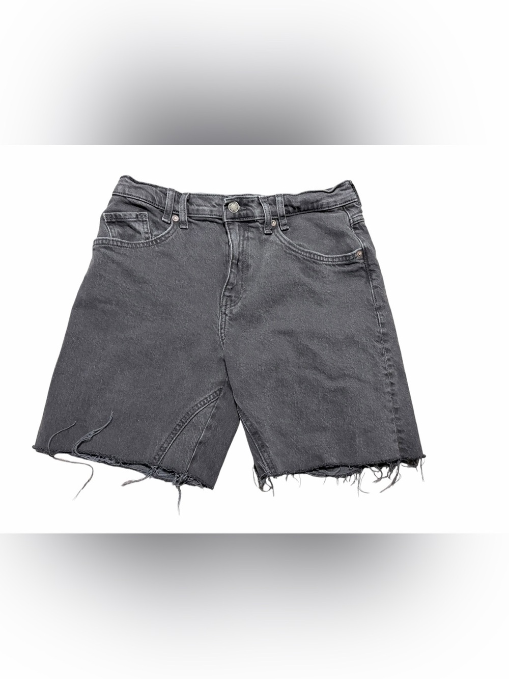 We The Free High Rise Black Denim Shorts Size 28